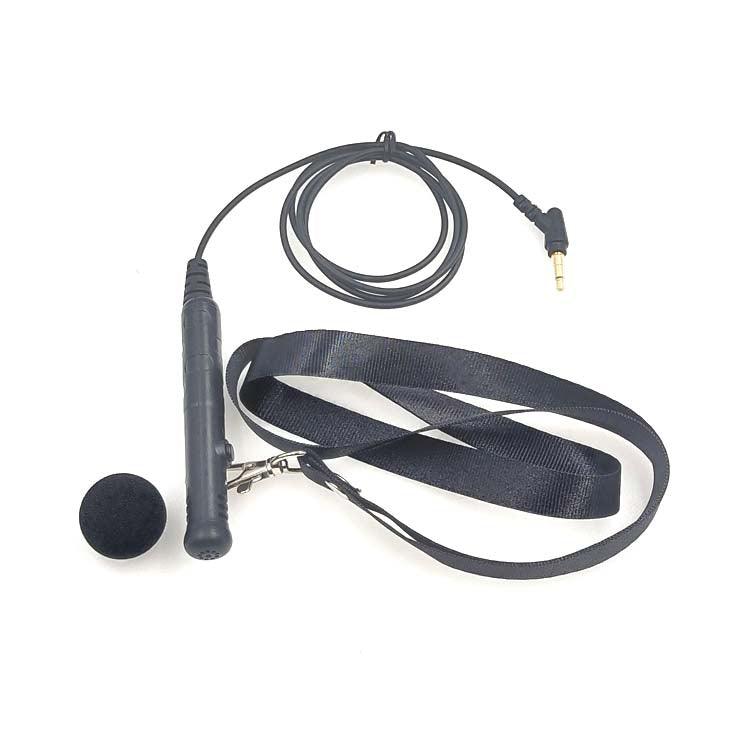 Handheld Neck-Mounted Microphone with Lanyard and 3.5mm Elbow Head Loudspeaker