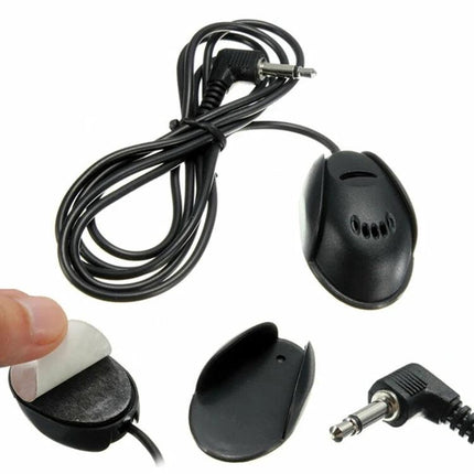Bluetooth Microphone for Car Hands-Free Calls During Commutes - compact omnidirectional in-car clip-on microphone with 3.5mm plug, adhesive mount