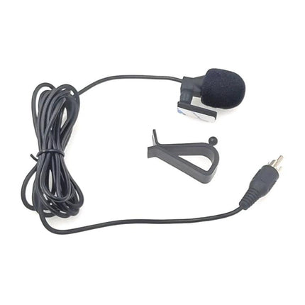 External Microphone for Everyday Car Navigation Needs with RCA lotus plug, foam windscreen and clip for clear in-car voice commands