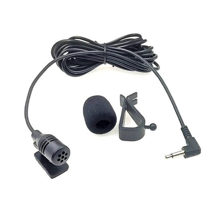 Microphone for Everyday Car Navigation and Driving Assistance - 2.5mm angled head clip-on mic with foam windscreen for clear in-car voice capture