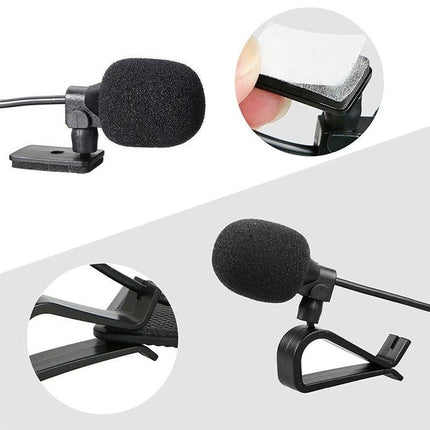 Microphone for Everyday Car Navigation and Driving Assistance - compact 2.5mm angled head clip-on mic for clear hands-free calls and GPS voice capture