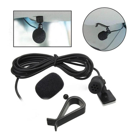 Microphone for Everyday Car Navigation and Driving Assistance – 2.5mm angled clip-on mic with foam windscreen for hands-free driving and GPS voice recognition