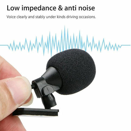 Microphone for Everyday Car Navigation and Driving Assistance — compact low-impedance anti-noise clip-on mic with 2.5mm angled plug