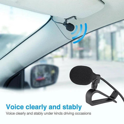 Microphone for Everyday Car Navigation and Driving Assistance — 2.5mm angled clip-on mic for clear voice recognition and hands-free calls in cars