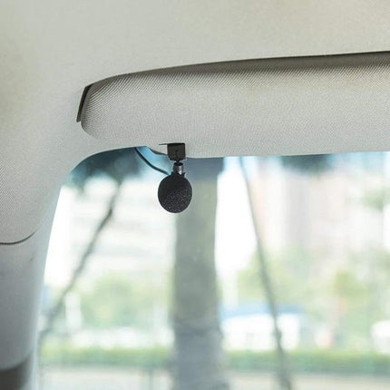 Microphone for Everyday Car Navigation and Driving Assistance - 2.5mm angled head mic mounted near sun visor for clear in-car voice capture