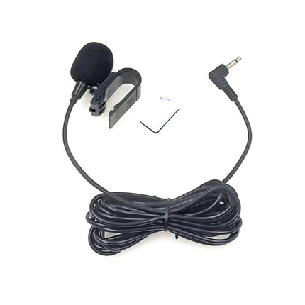 Clip-On Lavalier Microphone for Daily Car Commutes and Navigation clipped on clothing with foam windscreen and 3.5mm jack