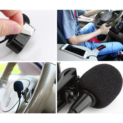 Clip-on Microphone for Everyday Car Audio Conversations - compact dashboard mic with adhesive clip for clear hands-free car calls