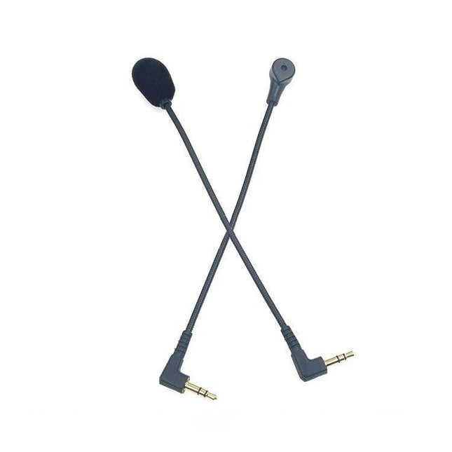 Microphone suitable for home gaming and online chats - omnidirectional flexible boom with 3.5mm right-angle plugs