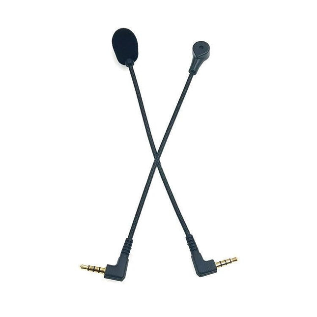 Essential Microphone for Daily Online Communication and Gaming - omnidirectional plug-and-play gooseneck mic with 3.5mm angled jacks
