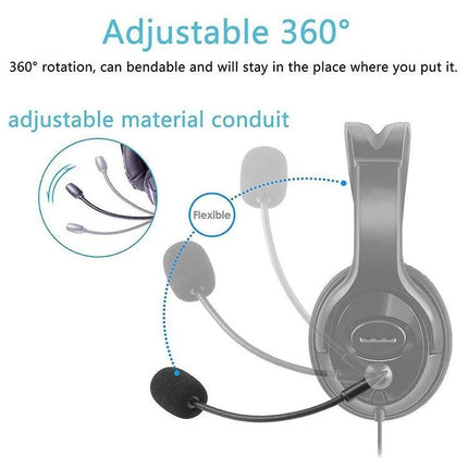 Compact Microphone for Daily Gaming and Streaming Sessions with adjustable 360° flexible omnidirectional boom for clear voice chat and streaming