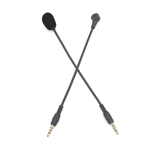 Essential Microphone for Daily Gaming and Home Chats — omnidirectional detachable headset mic with flexible boom and 3.5mm plugs