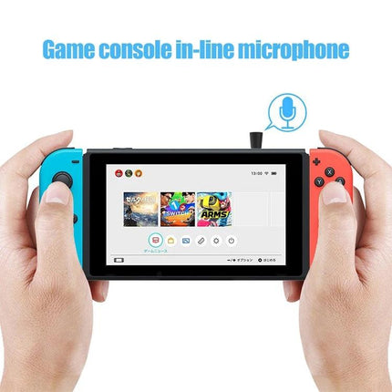Compact Microphone for Daily Calls and Gaming Sessions compact in-line mic shown attached to a handheld game console for clearer voice chat