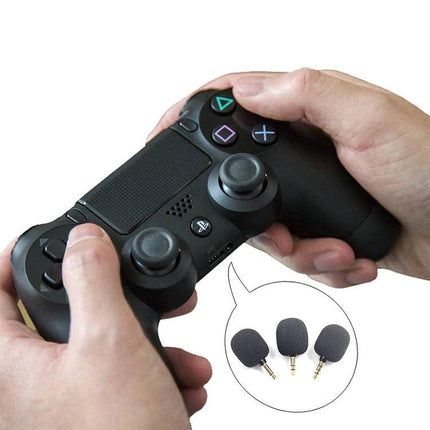 Mini Microphone for Everyday Phone Calls and Gaming Sessions shown with game controller for clear voice chat on phone and console
