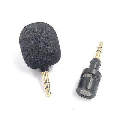 Mini Straight Microphone for Daily Mobile Device Communication - compact 3.5mm plug mic with foam windscreen for clearer calls and recordings
