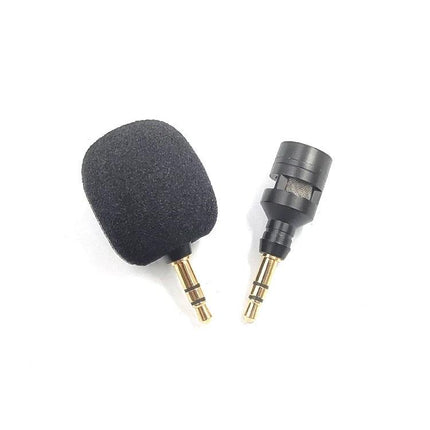 Mini Straight Microphone for Daily Mobile Device Communication — compact 3.5mm lavalier mic with foam windscreen for clearer calls and recordings