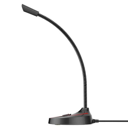 HXSJ 360-Degree Bendable USB Computer Microphone for Everyday Audio - black flexible gooseneck desktop mic for calls and gaming