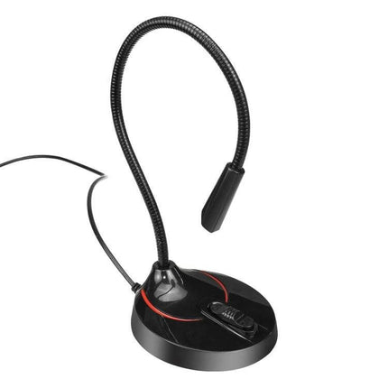 HXSJ 360-Degree Bendable USB Computer Microphone for Everyday Audio - black desktop omnidirectional bendable mic with base and USB cable