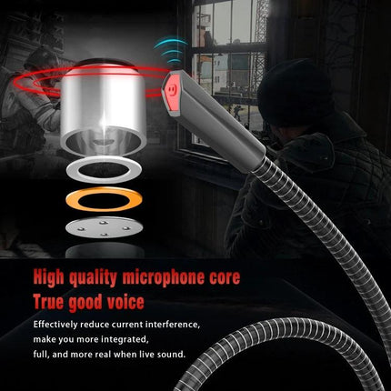 HXSJ 360-Degree Bendable USB Computer Microphone for Everyday Audio - flexible gooseneck mic with high-quality core for clear remote work, gaming, and calls