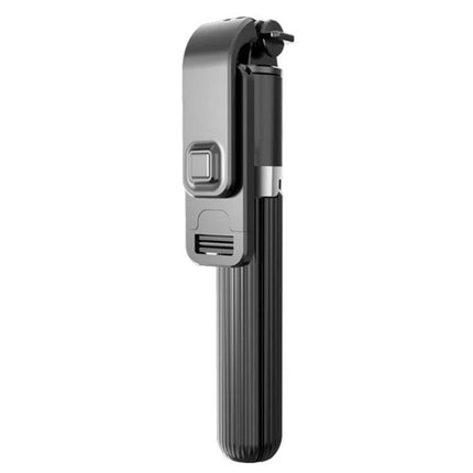 Foldable Tripod Selfie Stick for Daily Outings and Travel compact black folded selfie stick with Bluetooth remote