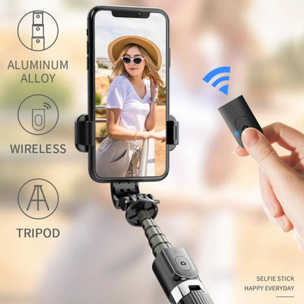 Foldable Tripod Selfie Stick for Daily Outings and Travel with Bluetooth remote, aluminum alloy phone mount for hands-free photos