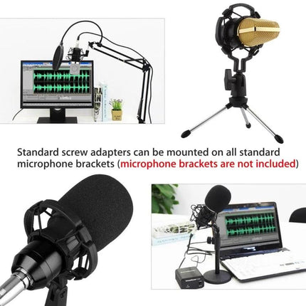 Condenser Microphone for Daily Home Recordings and Calls with shockproof mount and boom arm for clear podcasting and video calls