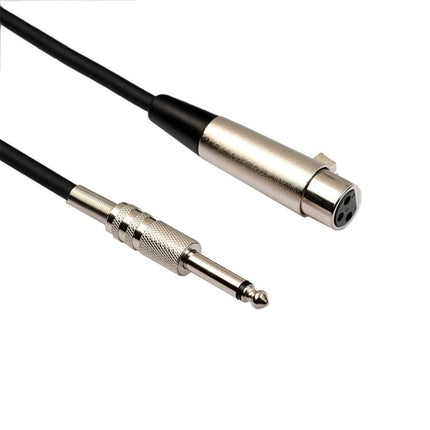 Practical Microphone Cable for Everyday Home Audio Connections - XLR female to 1/4 inch mono cable for home recording and meetings
