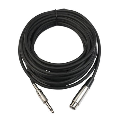 Practical Microphone Cable for Everyday Home Audio Connections - 3-pin XLR female to 1/4 inch mono cable for home recording, meetings, practice