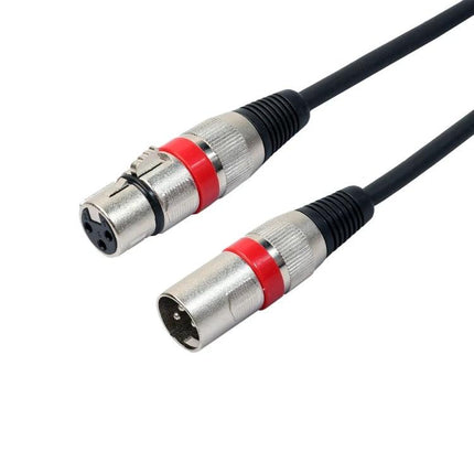 XLR Audio Cable for Connecting Microphones in Home Studios – durable male and female XLR connectors with red rings, ideal for podcasters and home recording