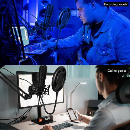Yanmai Microphone for Capturing Everyday Sounds at Home showing a USB mic setup for recording vocals, streaming and online games