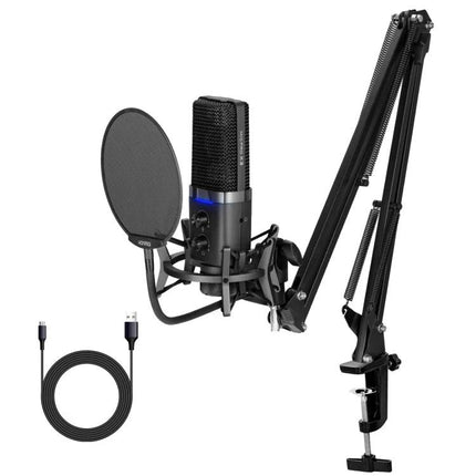 Yanmai Microphone Kit for Everyday Home Audio Recordings professional USB condenser mic with pop filter, shock mount and adjustable boom arm