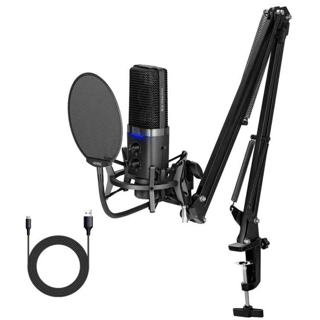 Yanmai Microphone Kit for Everyday Home Audio Recordings professional USB condenser mic with pop filter, shock mount and adjustable boom arm