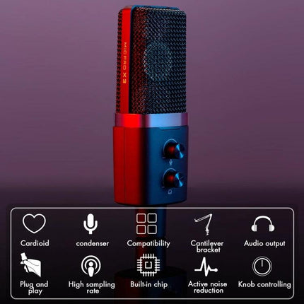 Yanmai Microphone Kit for Everyday Home Audio Recordings — compact condenser mic with knobs, noise reduction, cardioid pickup for streaming and voiceovers