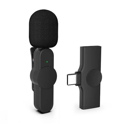 Clip-On Lavalier Microphone for Daily Mobile Streaming Sessions — compact clip-on mic with USB-C receiver for clear on-the-go vlogging and live streaming
