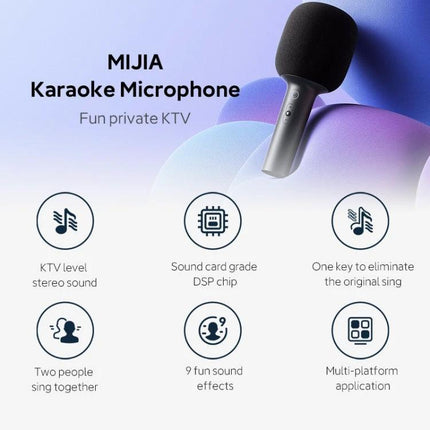 Xiaomi Mijia Microphone for Home Karaoke Gatherings wireless karaoke mic for family nights with one-key vocal remove and DSP sound