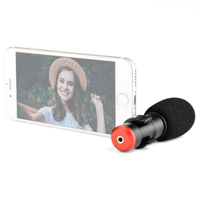 YELANGU Microphone for Everyday Live Streaming and Recordings attached to smartphone for clear on-the-go audio