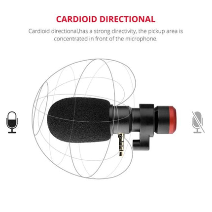 YELANGU Microphone for Everyday Live Streaming and Recordings - cardioid directional smartphone mic with foam windscreen for clear live streams and recordings