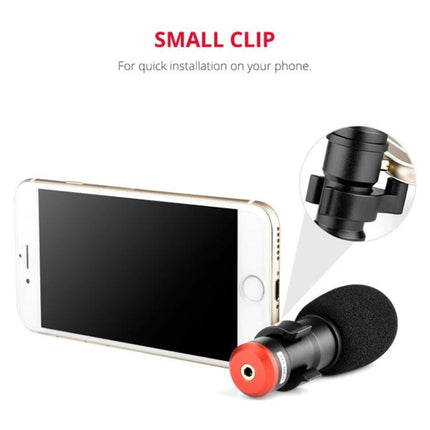 YELANGU Microphone for Everyday Live Streaming and Recordings - compact clip-on smartphone mic reducing background noise for clear home or mobile streams