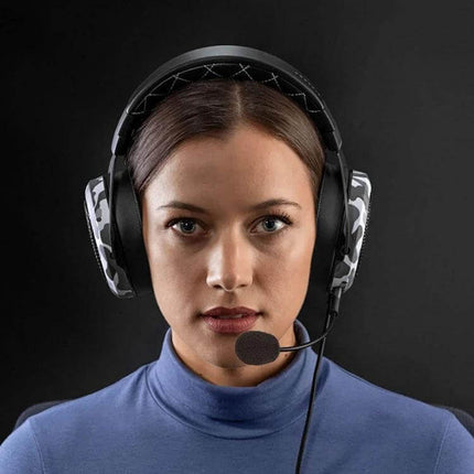 Replacement Microphone for Corsair HS50 Pro, HS60, and HS70 SE Headsets on headset shown being worn for clear gaming and call audio