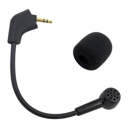Replacement Microphone for HyperX Cloud II and Cloud Sliver Headsets detachable boom mic with foam windscreen, black