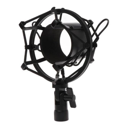 Essential Holder for Steady Audio Setups at Home - black microphone shock mount holder reducing vibrations for home podcasting and online meetings