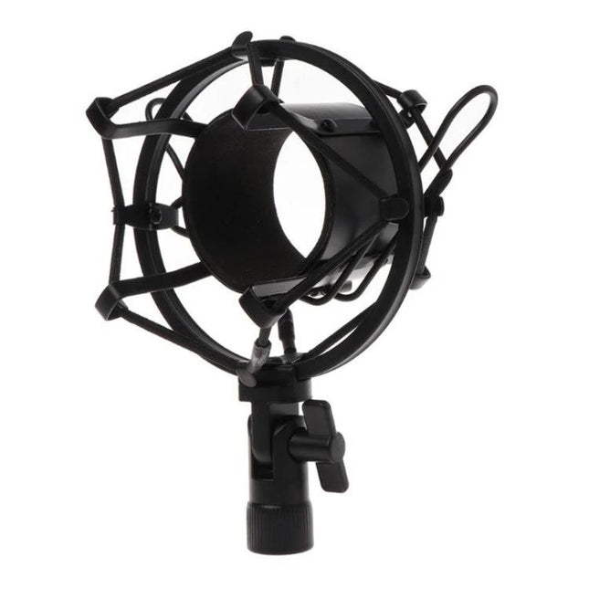 Essential Holder for Steady Audio Setups at Home - black microphone shock mount holder reducing vibrations for home podcasting and online meetings