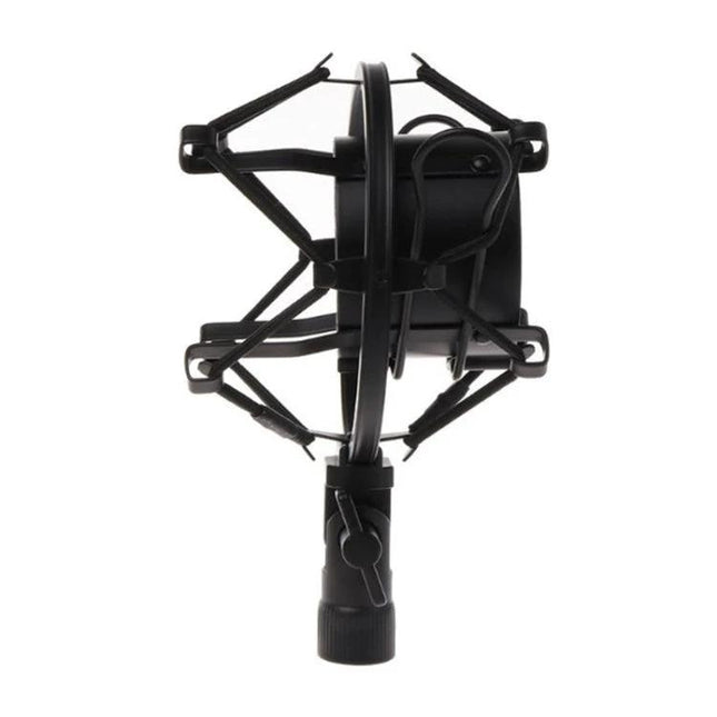 Essential Holder for Steady Audio Setups at Home - black microphone shock mount holder reducing vibrations for clear home recordings