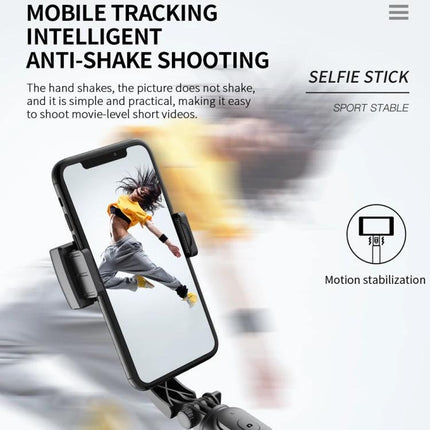 Stabilizer Selfie Stick for Daily Photo and Video Moments showing phone mounted with motion stabilization capturing action shot