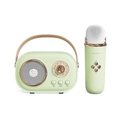 C20 Plus All-in-One Karaoke Bluetooth Speaker with Wireless Microphone Green