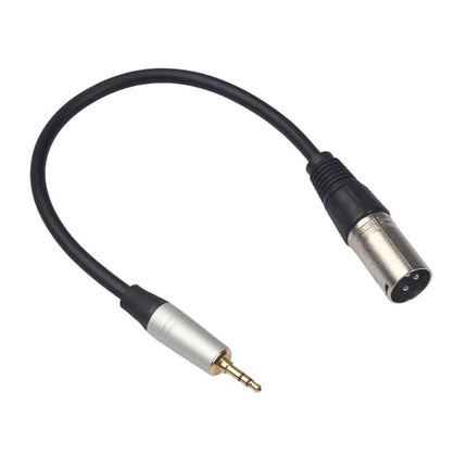 Compact audio cable for everyday music connections at home - 3.5mm to XLR adapter cable, short and compact for home recording and instrument hookups