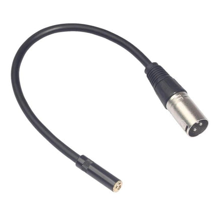 Compact Audio Cable for Connecting Devices in Daily Use - short 3.5mm to Canon XLR adapter cable for camera mic and phone audio