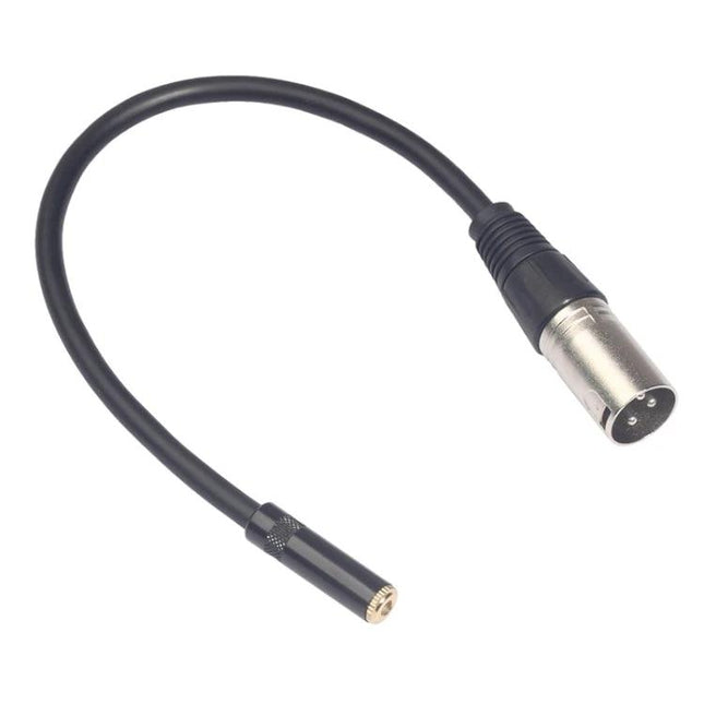 Compact Audio Cable for Connecting Devices in Daily Use - short 3.5mm to Canon XLR adapter cable for camera mic and phone audio