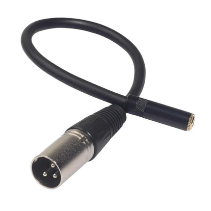 Compact Audio Cable for Connecting Devices in Daily Use - short 3.5mm to Canon XLR adapter cable for on-the-go microphone to camera connections