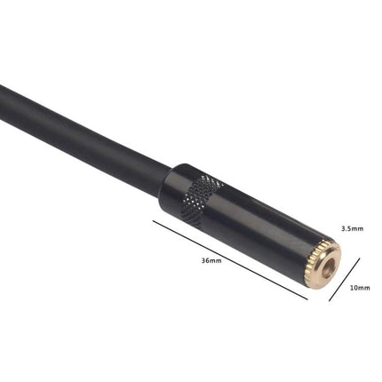 Connect Your Phone To Microphones For Everyday Audio Recording adapter with gold‑plated 3.5mm to XLR style jack, zinc alloy casing, compact 36mm length