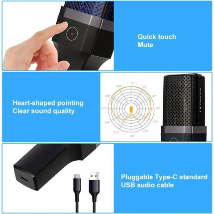 Yanmai Microphone Set for Everyday Home Recording Tasks – compact USB Type-C microphone with touch mute and cardioid pickup for clear home podcasts